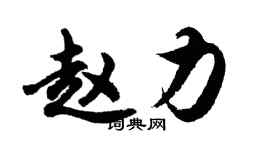 胡问遂赵力行书个性签名怎么写