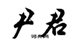 胡问遂尹君行书个性签名怎么写