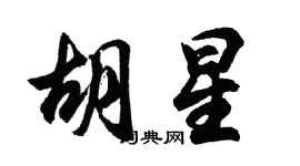 胡问遂胡星行书个性签名怎么写