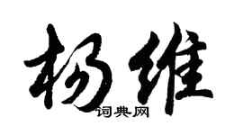 胡问遂杨维行书个性签名怎么写