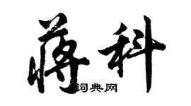 胡问遂蒋科行书个性签名怎么写