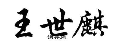 胡问遂王世麒行书个性签名怎么写