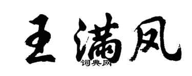 胡问遂王满凤行书个性签名怎么写