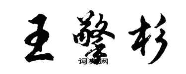 胡问遂王擎杉行书个性签名怎么写