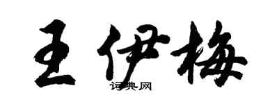 胡问遂王伊梅行书个性签名怎么写