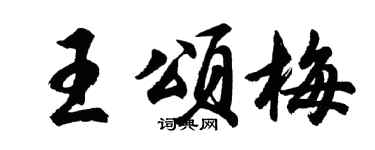 胡问遂王颂梅行书个性签名怎么写