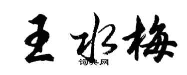 胡问遂王水梅行书个性签名怎么写