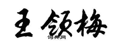 胡问遂王领梅行书个性签名怎么写