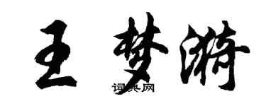 胡问遂王梦漪行书个性签名怎么写