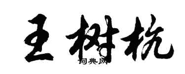 胡问遂王树杭行书个性签名怎么写