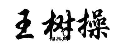 胡问遂王树操行书个性签名怎么写