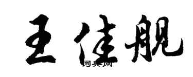 胡问遂王佳舰行书个性签名怎么写