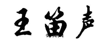 胡问遂王笛声行书个性签名怎么写
