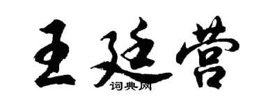 胡问遂王廷营行书个性签名怎么写