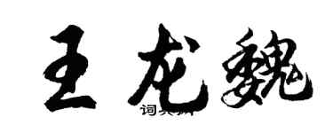 胡问遂王龙魏行书个性签名怎么写