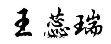 胡问遂王蕊瑞行书个性签名怎么写