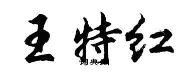 胡问遂王特红行书个性签名怎么写