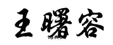 胡问遂王曙容行书个性签名怎么写