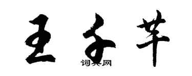 胡问遂王千芊行书个性签名怎么写