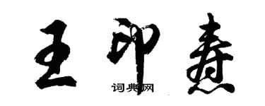 胡问遂王印焘行书个性签名怎么写