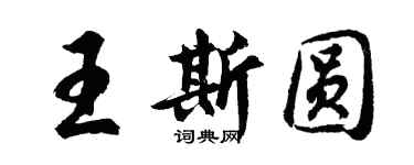 胡问遂王斯圆行书个性签名怎么写