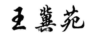 胡问遂王冀苑行书个性签名怎么写