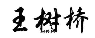 胡问遂王树桥行书个性签名怎么写