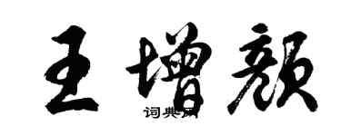 胡问遂王增颜行书个性签名怎么写