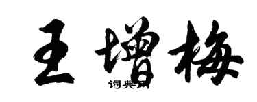 胡问遂王增梅行书个性签名怎么写