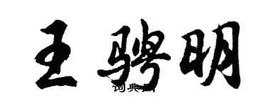 胡问遂王骋明行书个性签名怎么写