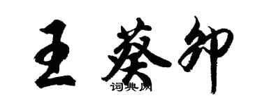 胡问遂王葵卯行书个性签名怎么写