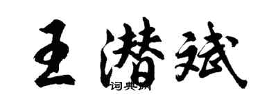 胡问遂王潜斌行书个性签名怎么写