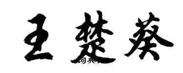 胡问遂王楚葵行书个性签名怎么写