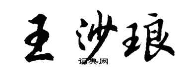 胡问遂王沙琅行书个性签名怎么写