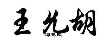 胡问遂王允胡行书个性签名怎么写