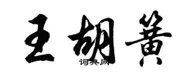 胡问遂王胡簧行书个性签名怎么写