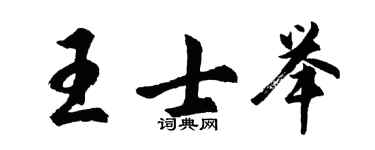 胡问遂王士举行书个性签名怎么写