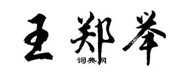 胡问遂王郑举行书个性签名怎么写