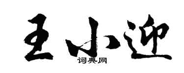 胡问遂王小迎行书个性签名怎么写
