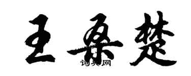 胡问遂王桑楚行书个性签名怎么写