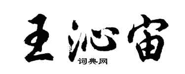 胡问遂王沁宙行书个性签名怎么写