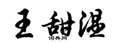 胡问遂王甜温行书个性签名怎么写