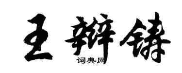 胡问遂王辫铸行书个性签名怎么写