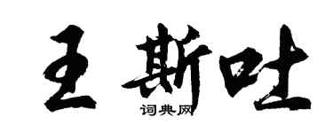 胡问遂王斯吐行书个性签名怎么写