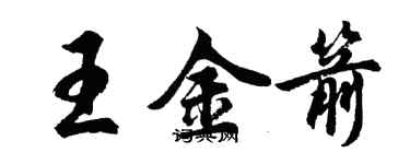 胡问遂王金箭行书个性签名怎么写