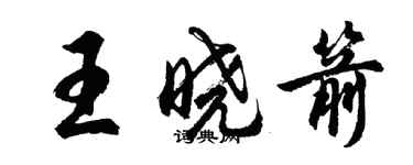 胡问遂王晓箭行书个性签名怎么写