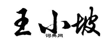 胡问遂王小坡行书个性签名怎么写