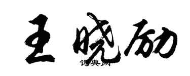 胡问遂王晓励行书个性签名怎么写