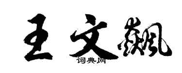 胡问遂王文飙行书个性签名怎么写