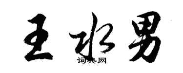 胡问遂王水男行书个性签名怎么写